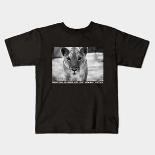 Lion Starring Photography Kids T-Shirt